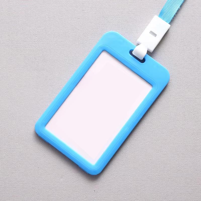 Premium ABS Plastic Double Sided Card Holder sky-blue